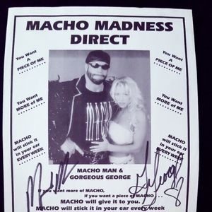 Rare macho man gorgeous George autograph